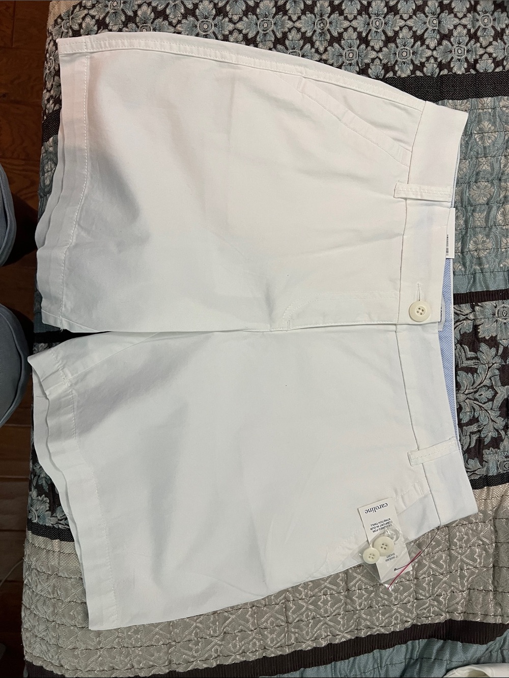 White Women’s Casual Shorts - Classic Summer Style Crown and Ivy